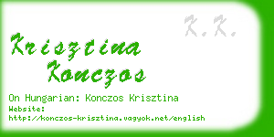 krisztina konczos business card